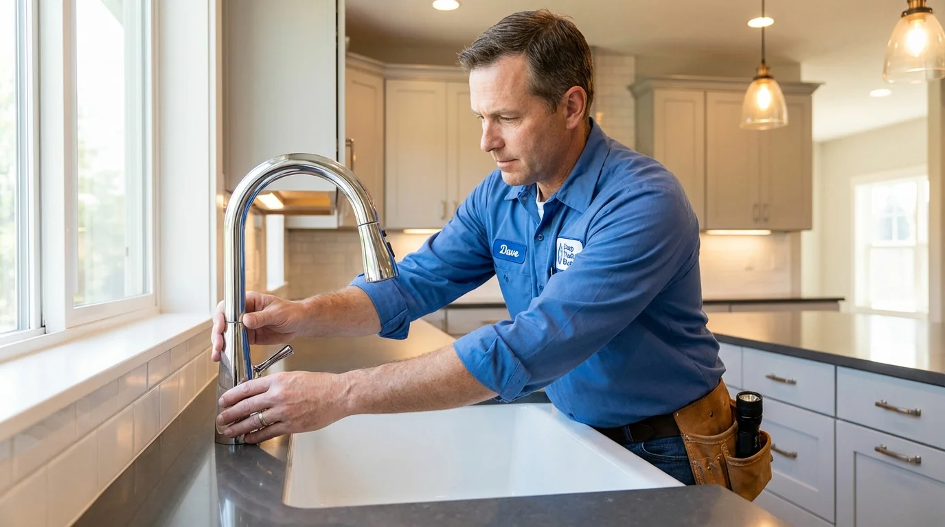 Kitchen faucet installation by Johns Plumbing LLC in Carl Junction